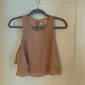 Show Me Your MuMu “King” blush pink sleeveless top size M